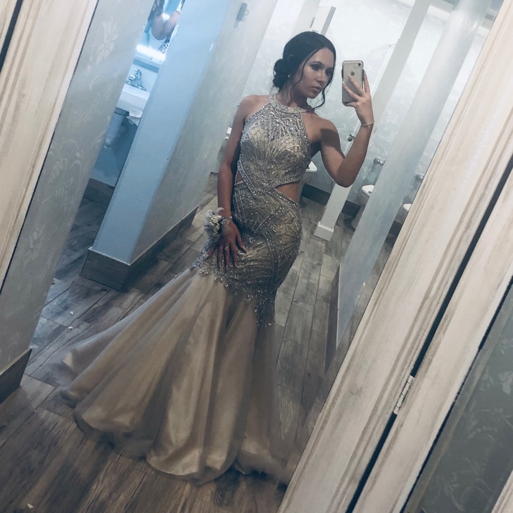 Cutout Mermaid Prom Dress